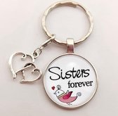 Sleutelhanger | Sisters forever |kado zus