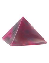 Agaat roze piramide 50 mm (gekleurd)