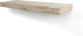 Wandplank zwevend eiken recht 80 x 20 cm - Eikenhouten wandplank - Wandplank - Zwevende wandplank - Fotoplank