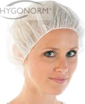 Hygonorm wegwerp haarnetjes per 100 stuks wit haarnetjes