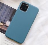 Iphone 12 pro mat licht blauw hoesje- Iphone 12 pro siliconen tpu case mat licht blauw- Iphone 12 pro hoes mat licht blauw