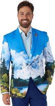 Opposuits Verkleedblazer Bob Ross Heren Polyester Blauw Mt 58