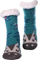 JAXY - Huissokken Dames - Verwarmde Sokken - Anti Slip Sokken - Huissokken - Bedsokken - Warme Sokken - Kerstcadeau Voor Vrouwen - Thermosokken - Dikke Sokken - Fluffy Sokken - Kerstsokken Da