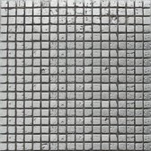 Alfa Mosaico Mozaiek Amor zilver travertine 1,5x1,5x0,8 cm -  Zilver Prijs per 1 matje.