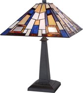 Tiffany stijl tafellamp - glas in lood - 60 cm hoog