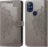 iMoshion Mandala Booktype OnePlus Nord N10 5G hoesje - Grijs