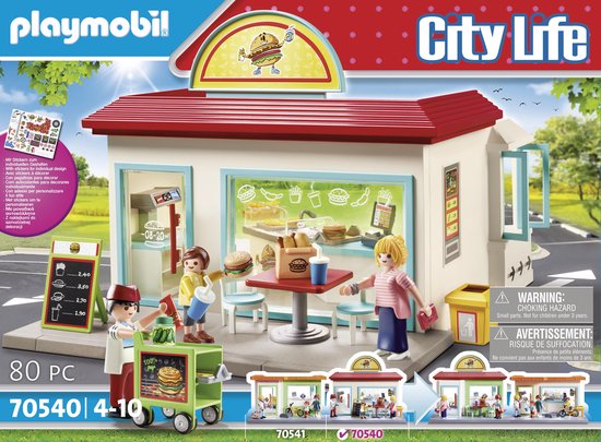PLAYMOBIL City Life Restaurant de hamburgers - 70540 | bol