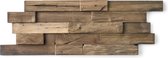Wood Design - FSC Reclaimed Teak wandpanelen - houtstrips - Charred - 0,5 m2