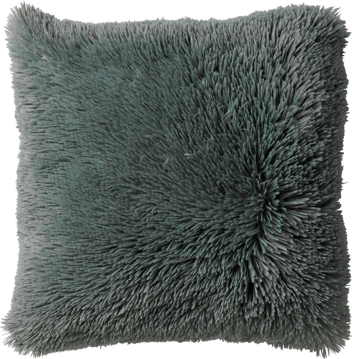 Dutch Decor FLUFFY - sierkussen 60x60 cm - superzacht - XL kussen - Jadeite - groen - Inclusief binnenkussen - Luxe kussens voor woonkamer & bank Lichtgroen