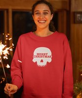 Foute Kersttrui Rood - Merry Skull - Maat 4XL - Kerstkleding voor dames & heren