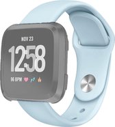 By Qubix - Fitbit Versa 1 / 2 & Lite  siliconen bandje (small) - Lichtblauw - Fitbit versa bandjes