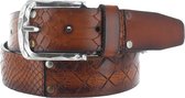 JOB86 - Multi lederen herenriem - Cognac - 95 cm