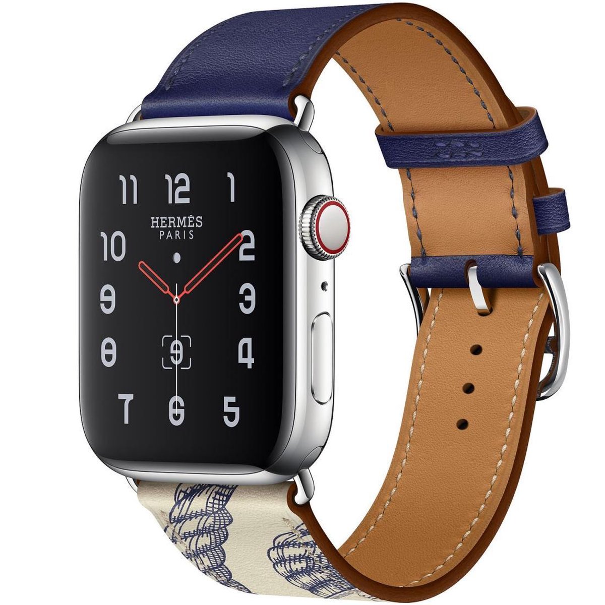 Apple watch leren bandje van By Qubix - Blauw - Geschikt voor alle 38 en 40mm Apple watches - Van hoge kwaliteit!
