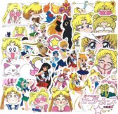 Sailor Moon Anime stickers - 40 stuks - voor laptop, mobieltje, agenda, muur etc.