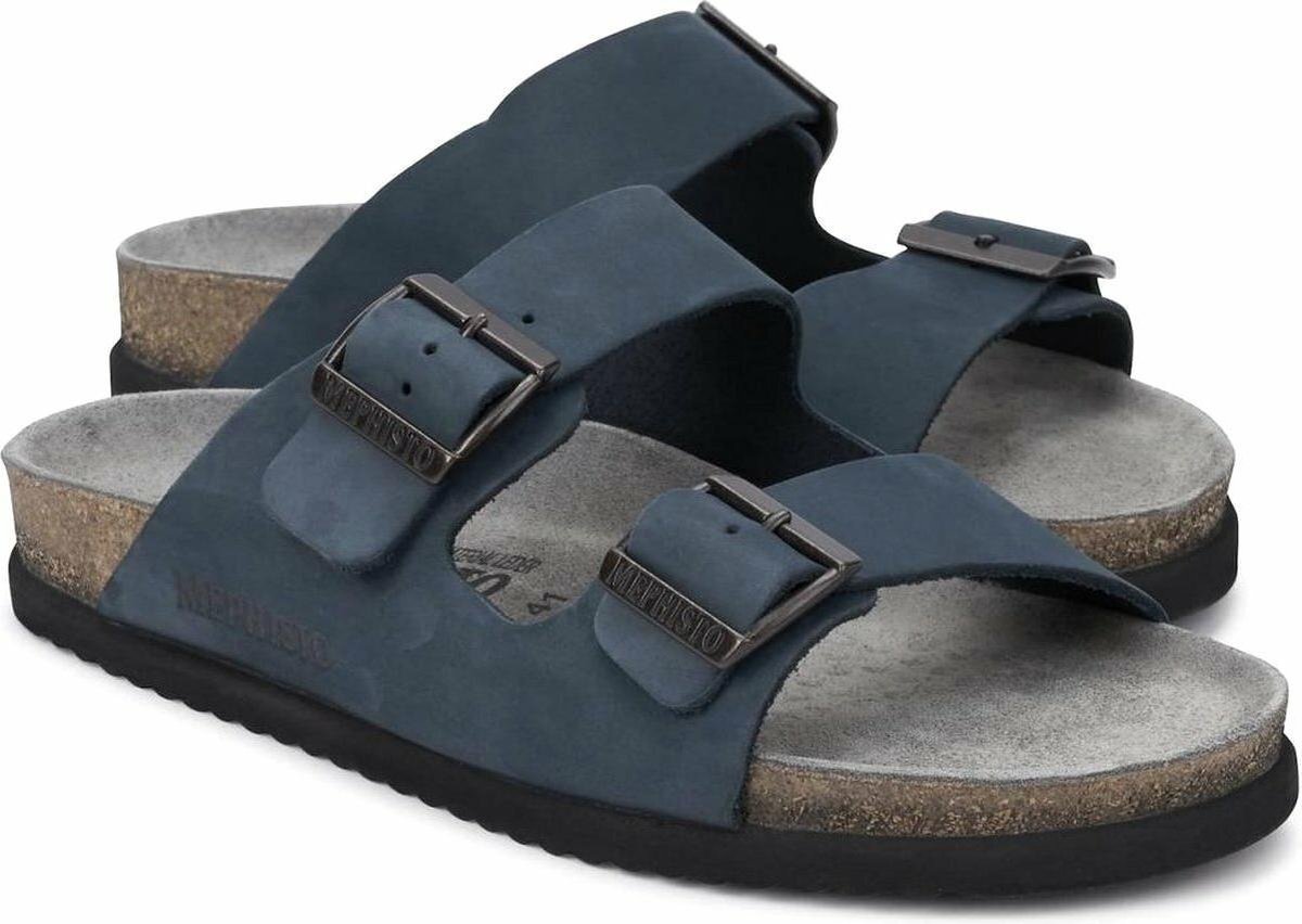 Mephisto NERIO SANDALBUCK Volwassenen Heren slippers Kleur Blauw Maat 45 bol