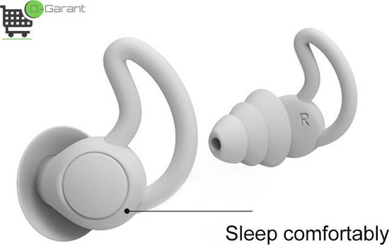 Oordopjes slapen + Case  / Oordoppen slapen / Oor plugs / Oor pluggen / Gehoorbescherming oordoppen / Sleep plugs / slaapoordoppen / Ear plugs / Geluid dempers Oor| WIT|+ Hoes - Merkloos