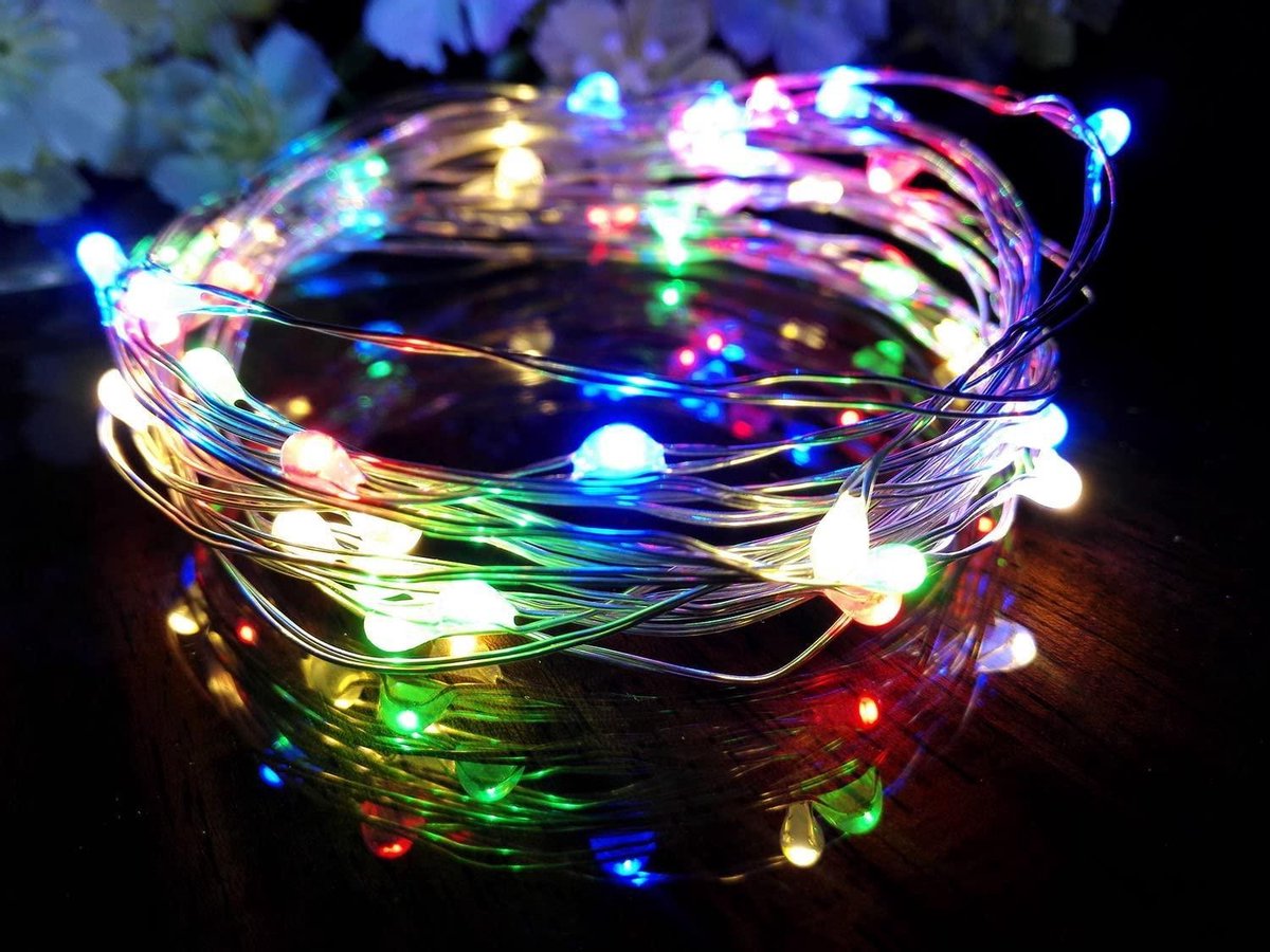 Cordon LED - Guirlande lumineuse multicolore - 2M avec 40LED - Éclairage de  Éclairage