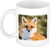 Dieren vos foto mok 300 ml - cadeau beker / mok vossen liefhebber