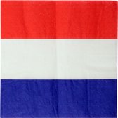 20x Nederland thema servetten 33 x 33 cm - Holland - Landen thema tafeldecoratie versieringen - Papieren servetjes