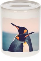 Dieren pinguin foto spaarpot 9 cm jongens en meisjes - Cadeau spaarpotten pinguins / keizerpinguin liefhebber