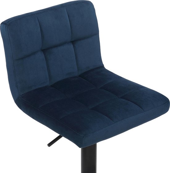 Tabouret de Bar Clp Feni - Velours - Blauw