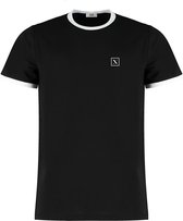 LXURY Élance Heren - Retro T-Shirt - Zwart - Maat M - Kleding volwassenen