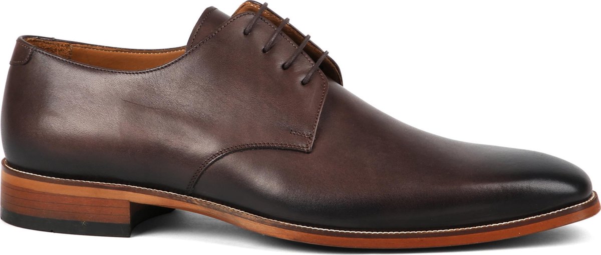 Suitable Leren Herenschoen Donkerbruin Bruin maat 41 - Schoenen.nl