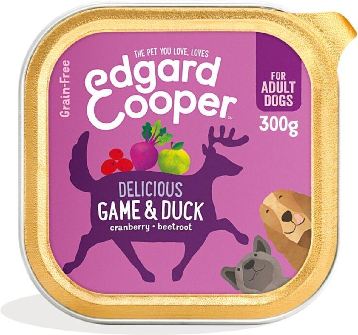 Edgard & Cooper Kuipje Vers Vlees Wild - Eend 300 gr - 1 Kuipje