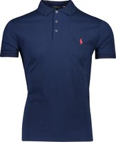 Polo Ralph Lauren  Polo Blauw Getailleerd - Maat L - Heren - Lente/Zomer Collectie - Katoen;Elastaan