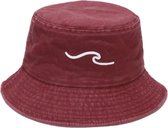 Bucket hat - Rood - Wave - Denim - Vissershoed - Regenhoed - Zonnehoed