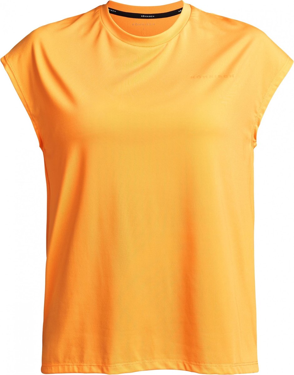 Röhnisch Sportshirt Unity Tee Dames Polyester Oranje/geel Mt Xs