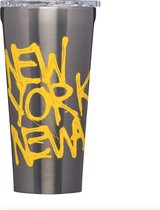 Corkcicle Tumbler 475ml 16oz - Gunmetal - Basquiat - NY New Wave Roestvrijstaal -
