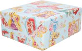 5x Rollen inpakpapier/cadeaupapier Disney 200 x 70 cm blauw - Disney Princess - Cadeauverpakking kadopapier