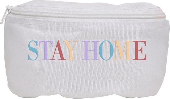 Mister Tee - Stay Home Hip Bag white one size Heuptasje - Wit