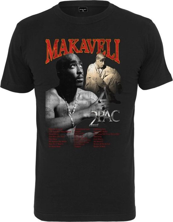 Mister Tee Tupac - Tupac Makaveli Heren T-shirt - XS - Zwart