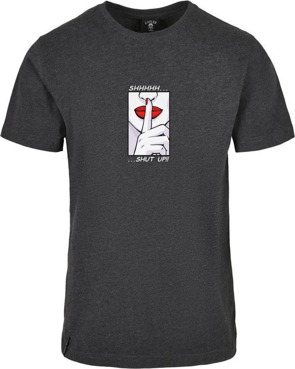 Urban Classics Heren Tshirt -S- WL Shhhh Grijs