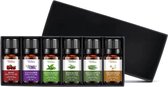 Etherische olie diffuser aromatherapie geurolie essentiële olie - Etherische olie diffuser - Etherische oliën - Aroma olie - Aroma vernevelaar - Aroma diffuser - 100% natuurlijk - 6 delige se