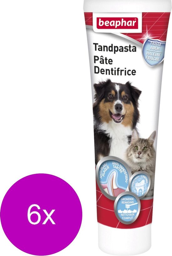 Beaphar Tandpasta - Gebitsverzorging - 6 x Lever 100 g