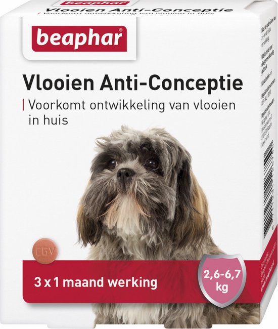 Beaphar Vlooien Anticonceptie - Kleine Hond 2.6-6.7 kg - 3 Tabletten