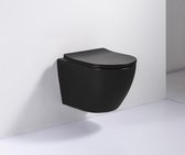 Star & Art | Hangend Toilet | Mat Zwart | Softclose | Nano Coating & Rimless Functie