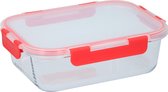 Alpina Cling Box - 1,5 litre - Glas - Extra - ferme - Mag Congélateur, Four, Micro - ondes et lave - vaisselle - Clair / Rouge