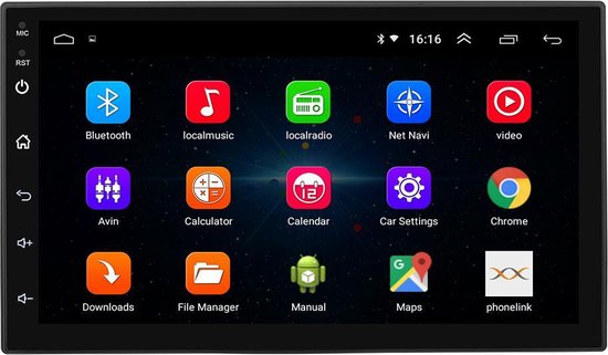 Autoradio | Android 9.1 | 2 Din universeel | Navigatiesysteem | 7' HD  scherm |... | bol.com