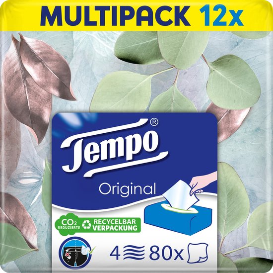Tempo Original Tissues Box - 4-laags - 12 x tissues - seizoen |