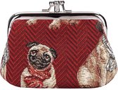 Signare - Portemonnee klip - Gobelin - Pug - Mopshond