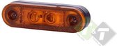 Zijmarkeringslamp, Contourlamp LED, langwerpig plat, 12 tot 24 Volt, Oranje