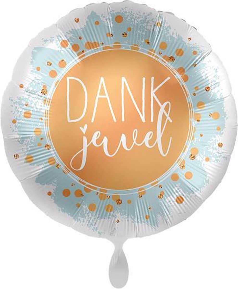 Folieballon - Dankjewel - 43cm - geschikt voor lucht of helium