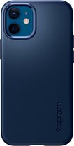 Spigen - iPhone 12 mini Hoesje - Back Case Thin Fit Blauw