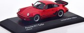 Porsche 911 (930) Turbo 1979 Rood / Zwart 1-43 Minichamps Limited 500 Pieces