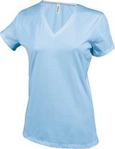 Kariban Dames/dames Feminine Fit Korte Mouwen V Hals T-Shirt (Hemelsblauw)
