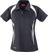 Spiro Dames/dames Sport Team Spirit Performance Polo Shirt (Zwart/Wit)